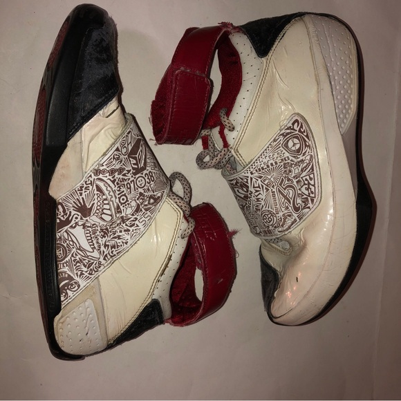 AIR JORDAN 20 OG WHITE LASER 2005 SZ 5Y Authentic Shoes heavily worn comes as is - Picture 3 of 7